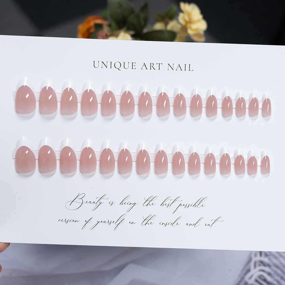 Elegant Almond-Shaped Press-On Nail Set