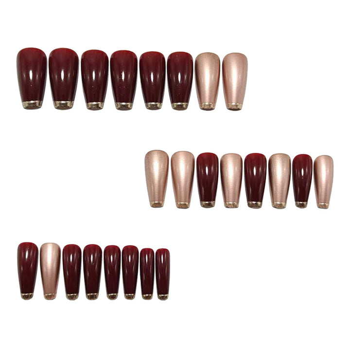 Glamorous artificial nails in metallic finish Kalsten