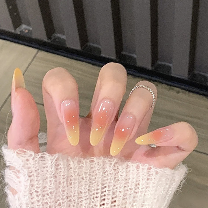 Elegant Artificial Nails with Sparkling Glitter Kalsten