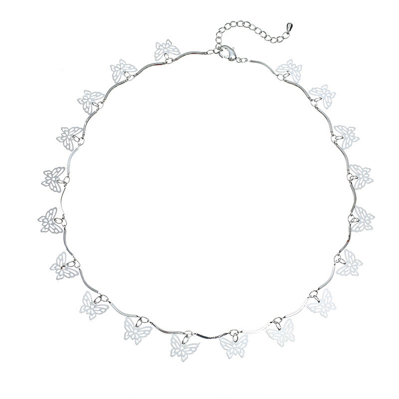Butterfly Design Choker Necklace Kalsten