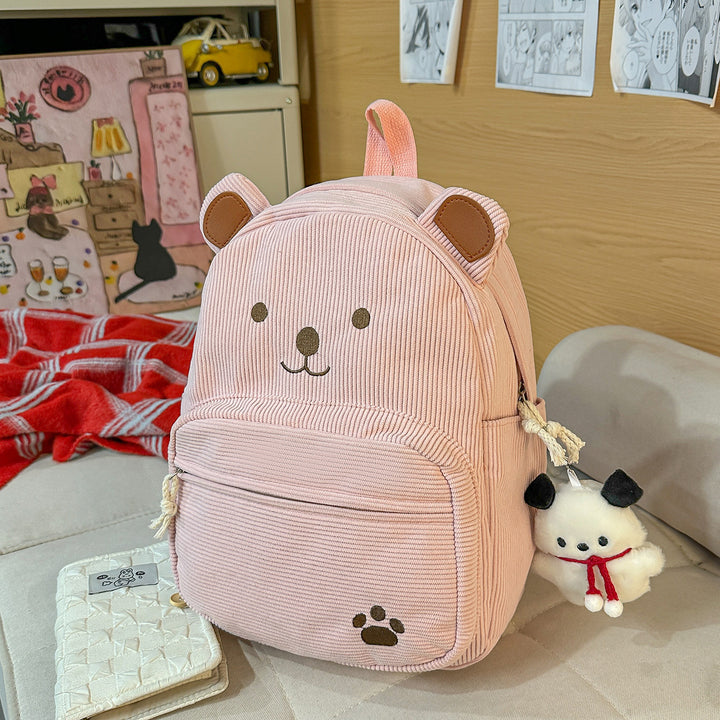 Backpack with Cute Bear Design and Practical Compartments Kalsten