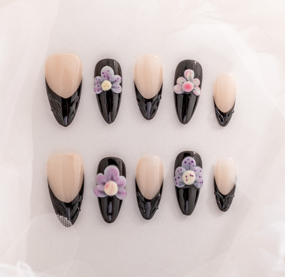 Floral Design Press-On Nails