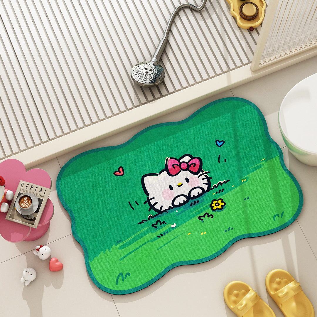 Cartoon-Themed Bath Mat
