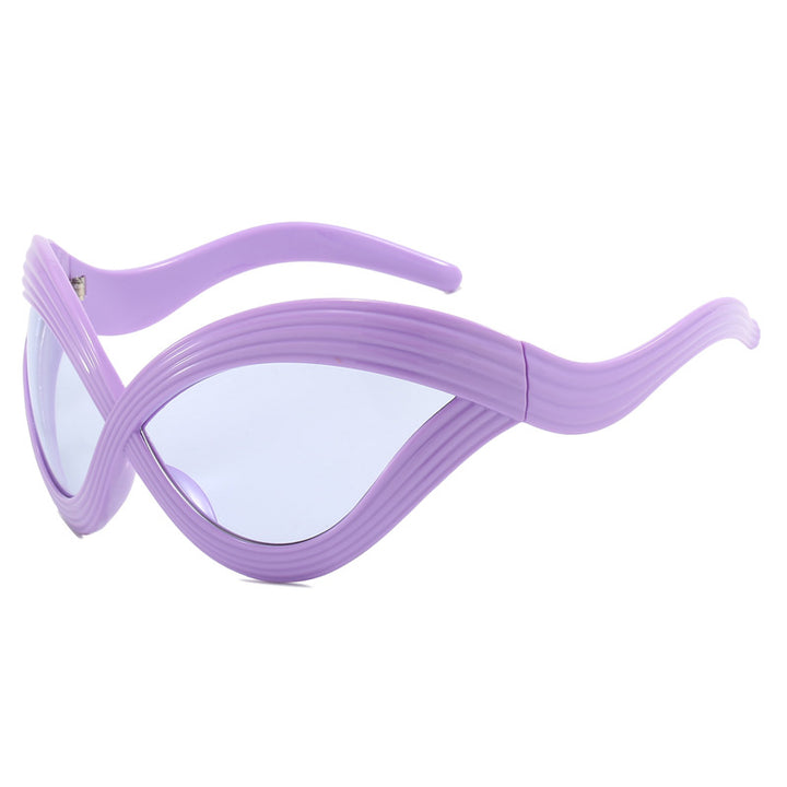 Women trendy designer sunglasses with curved frame Kalsten