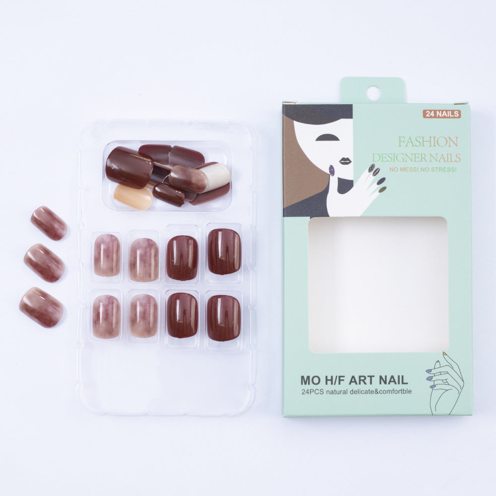 Nail set with elegant gradient and stylish surfaces Kalsten