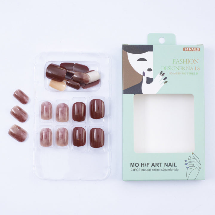 Nail set with elegant gradient and stylish surfaces Kalsten