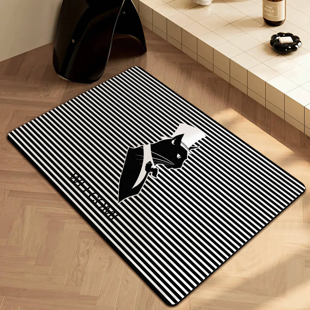 Cat-Themed Decorative Area Mat