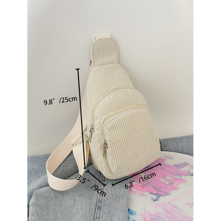WoMulti-Compartment Corduroy Sling Bag Kalsten