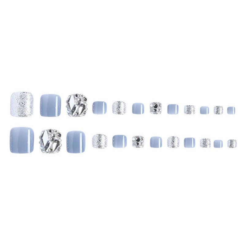 Decorative Rhinestone-Embellished Toe Nail Art Kalsten