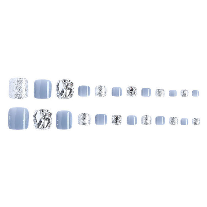 Decorative Rhinestone-Embellished Toe Nail Art Kalsten