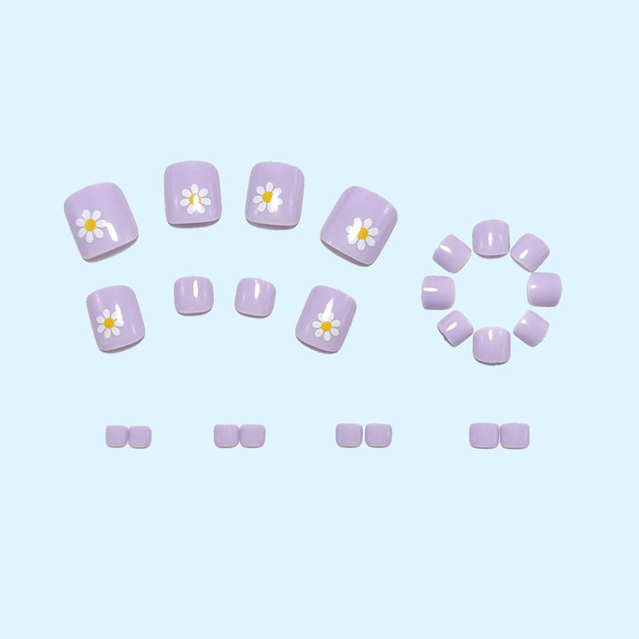 Artificial nail set with spring flower designs Kalsten