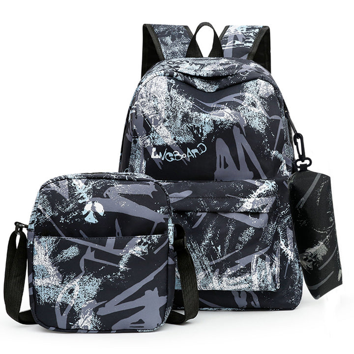 Graffiti Print Multi-Functional Backpack Set Kalsten