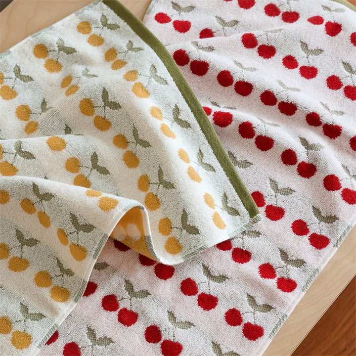 Soft Jacquard Guest Towel with Cherry Pattern Kalsten