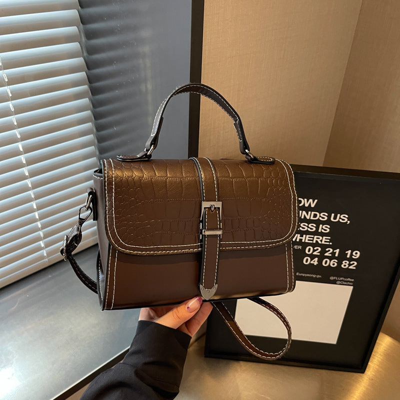 Elegant Crocodile Pattern Handbag