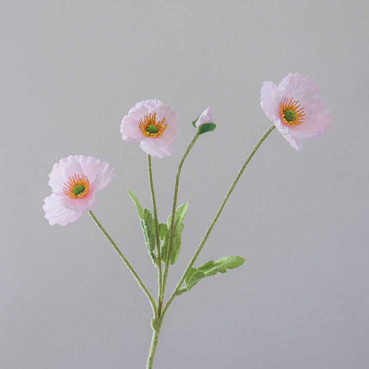 Lifelike Poppy Floral Stem