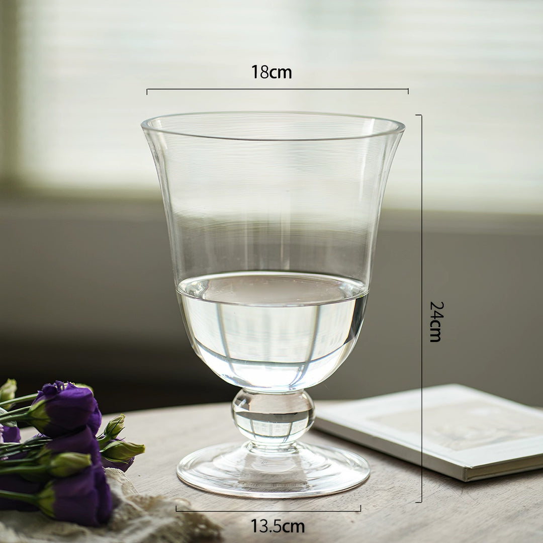 Tall Vintage-Inspired Stemmed Goblet with Pedestal Base Kalsten