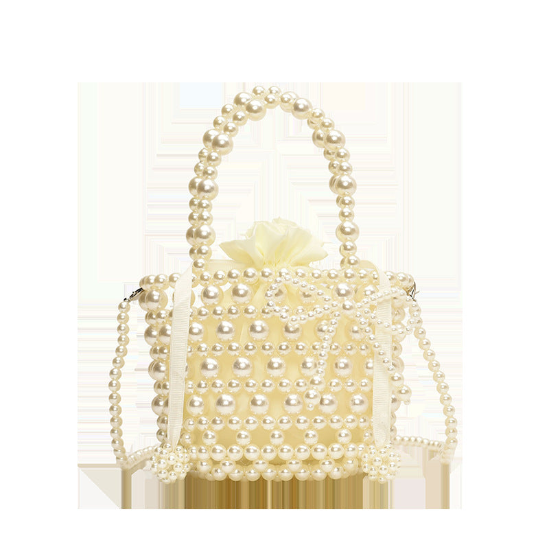Pearl-Embellished Evening Purse