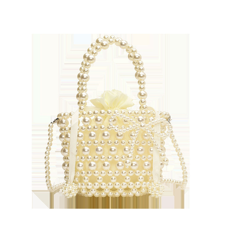 Pearl-Embellished Evening Purse