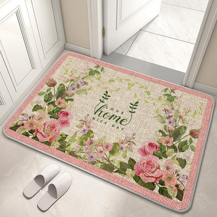 Decorative Floral Welcome Mat Kalsten