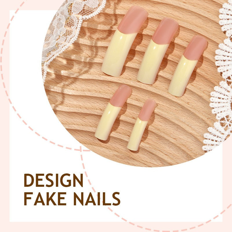 Artificial nail set with elegant French tips and high-quality materials Kalsten