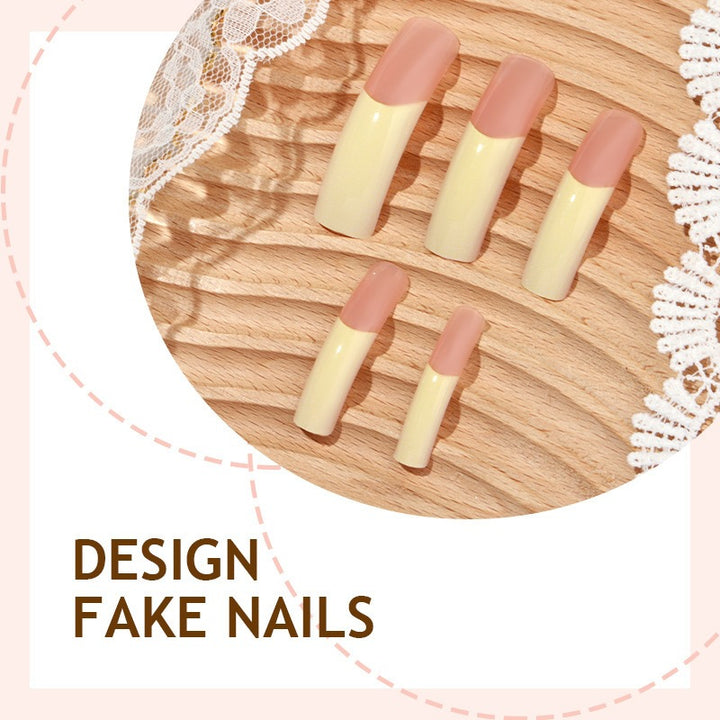 Artificial nail set with elegant French tips and high-quality materials Kalsten