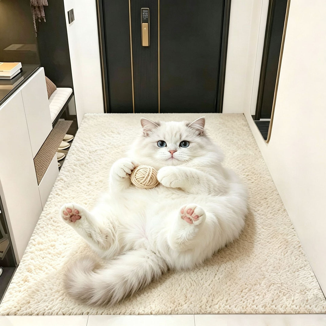 Cat-Themed Plush Area Rug
