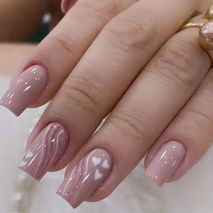 Stylish Press-On Nail Set with Shimmering Finish Kalsten