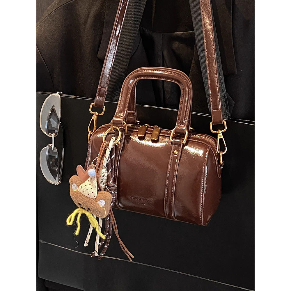 Soft Leather Handheld Satchel Kalsten