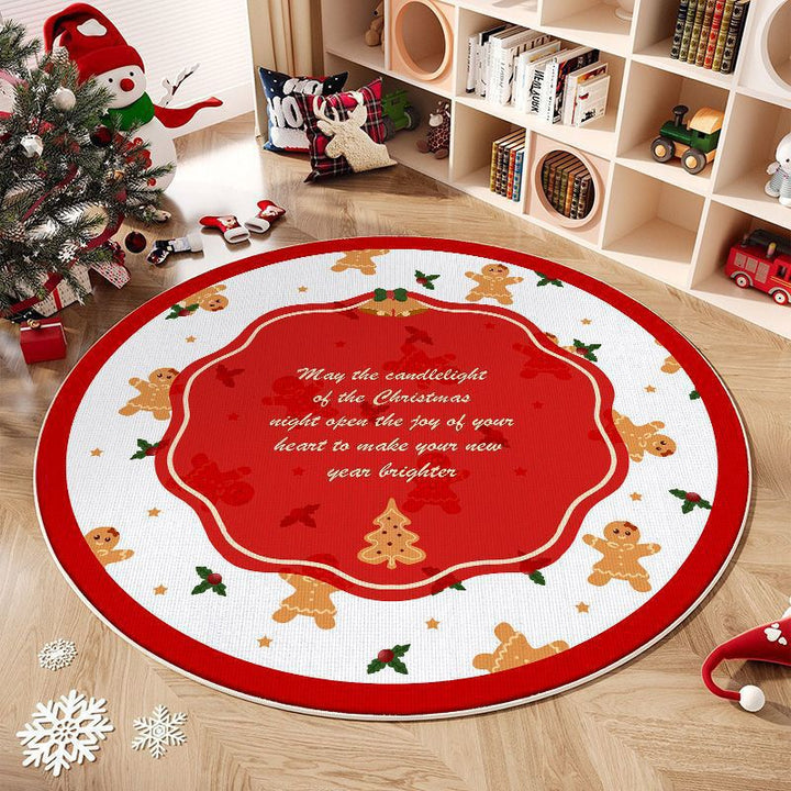 Christmas-Themed Round Area Rug Kalsten
