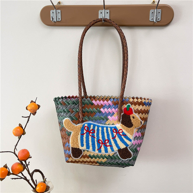 Shoulder bag with playful dog motif Kalsten