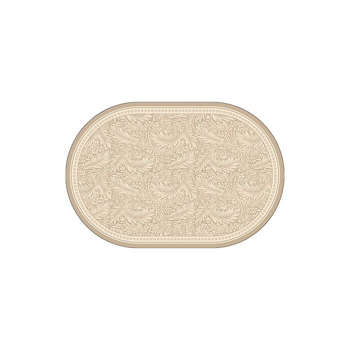 Elegant Leaf-Patterned Area Rug