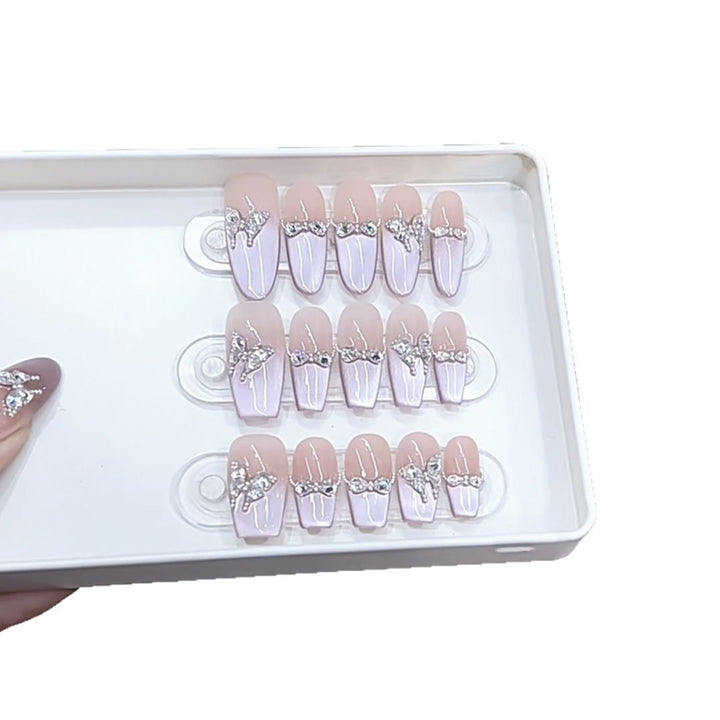 Luxury Rhinestone-Embellished Press-On Nail Art Set Kalsten