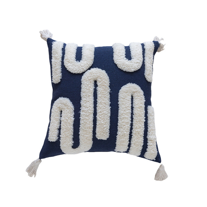 Textured Geometric Throw Pillow