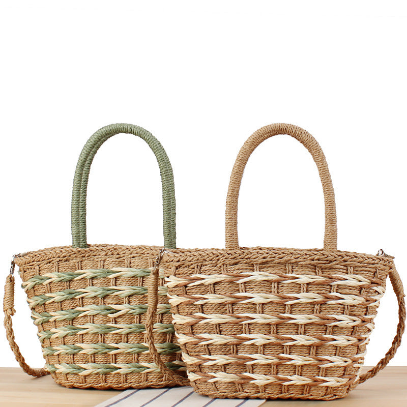 Hand-knotted basket bag with practical carrying handles Kalsten