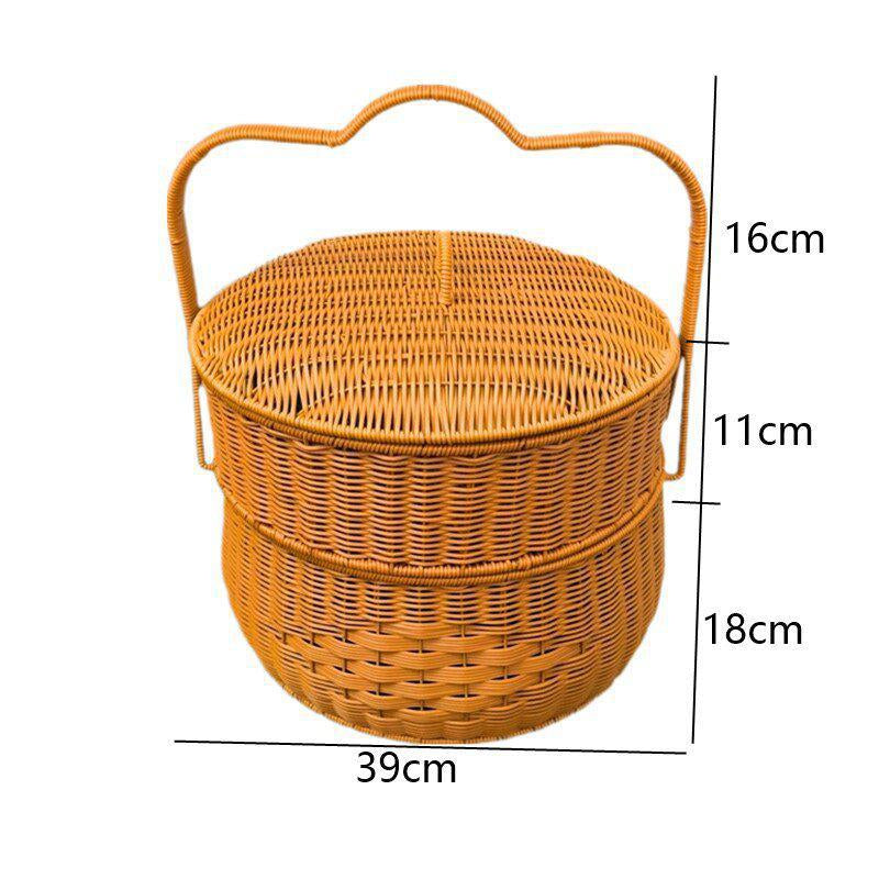Multi-Layer Woven Picnic Storage Basket Kalsten