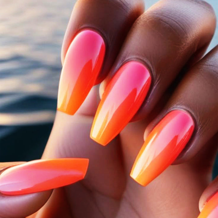 Ombre Stiletto Press-On Nails with Glossy Finish Kalsten