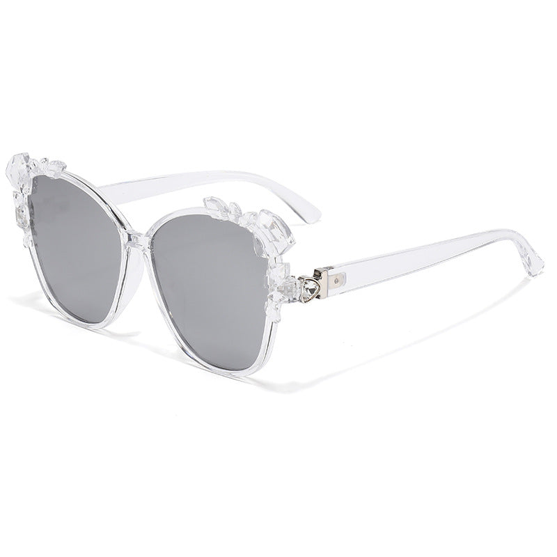Glamorous Cat-Eye Sunglasses with Crystal Embellishments Kalsten