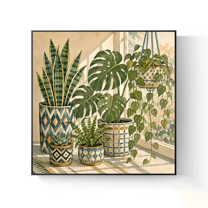 Decorative Indoor Plant Art Canvas Print