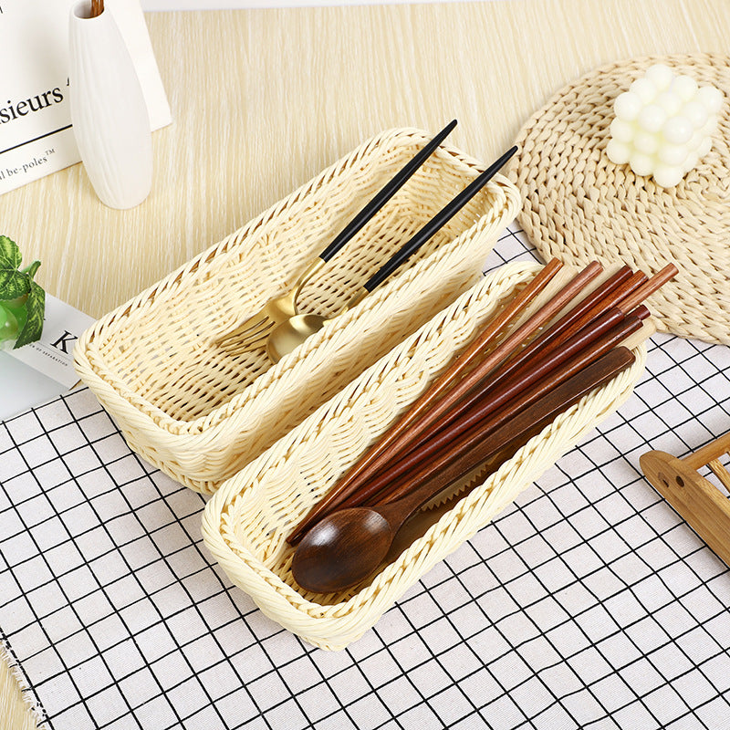 Rectangular Woven Storage Tray Kalsten