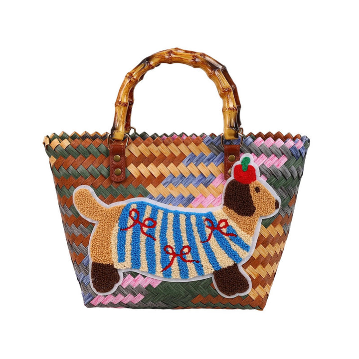 Shoulder bag with playful dog motif Kalsten