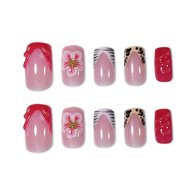 Creative Floral Press-On Nail Art Set Kalsten