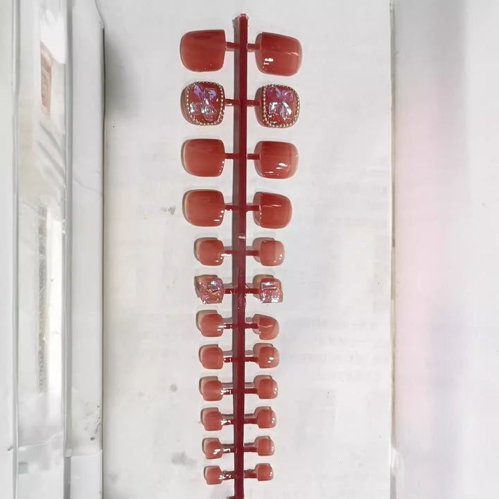 Decorative Diamond-Accent Press-On Nail Set Kalsten