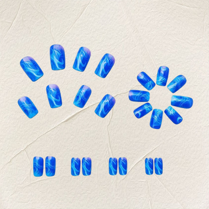 Artificial nails with modern wave pattern Kalsten