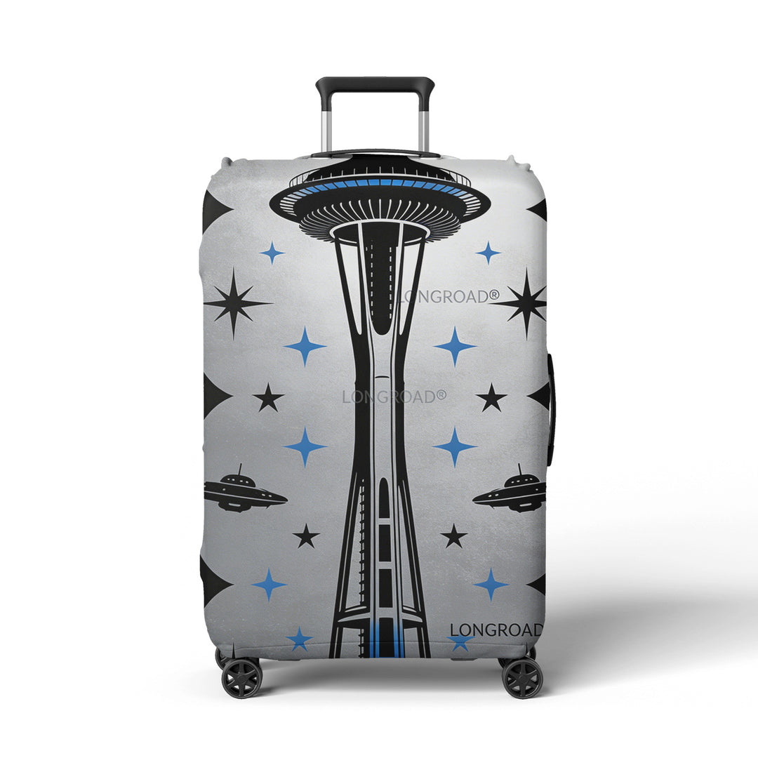 Women's suitcase cover in futuristic design Kalsten