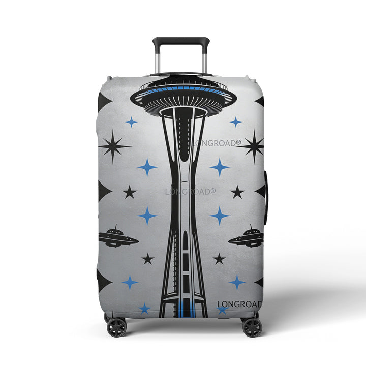 Women's suitcase cover in futuristic design Kalsten