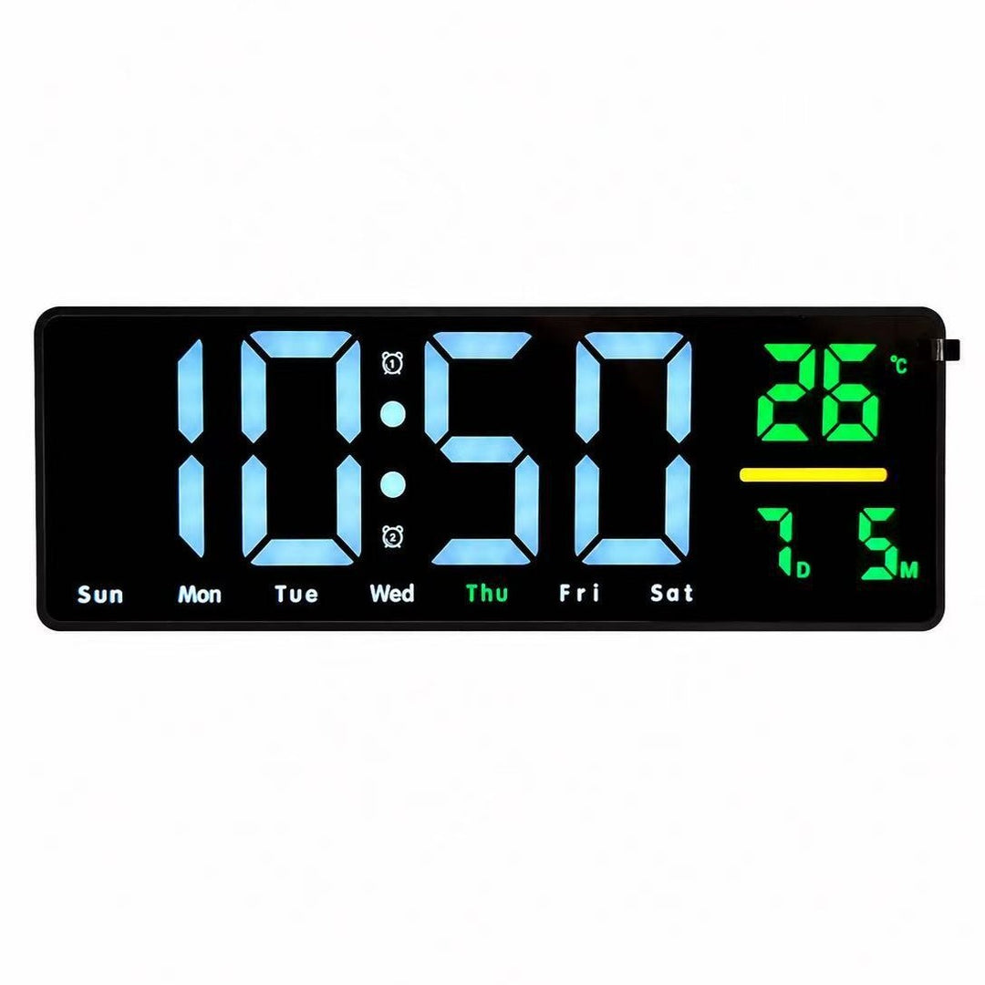 Digital wall clock with temperature and calendar display Kalsten