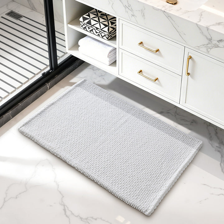 Textured Natural Fiber Bath Mat Kalsten