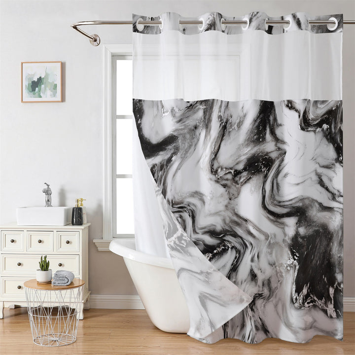 Marble-Design Shower Curtain Kalsten
