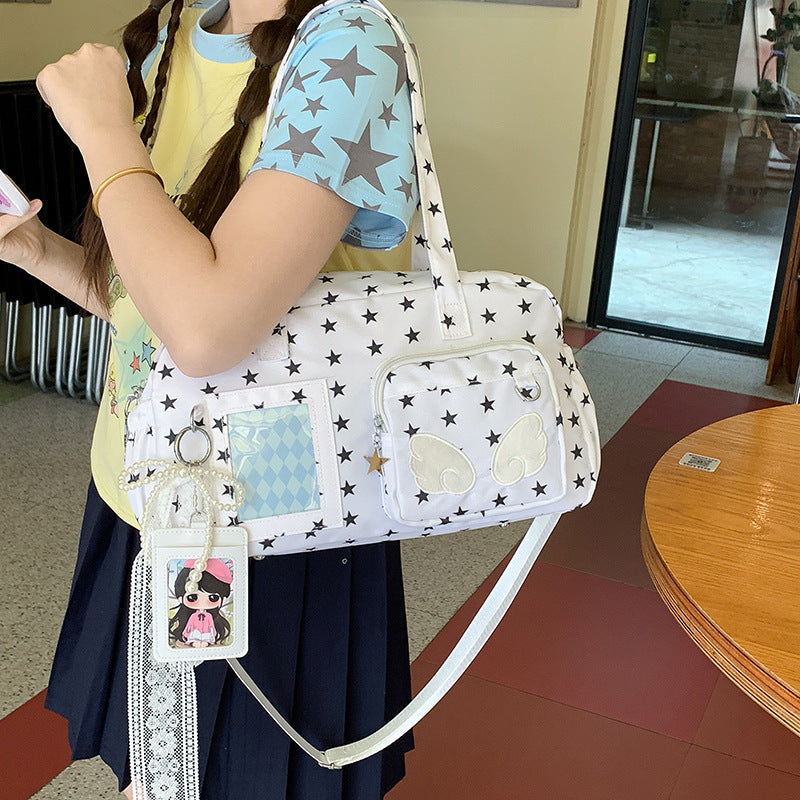 Star-Patterned Multi-Functional Handbag