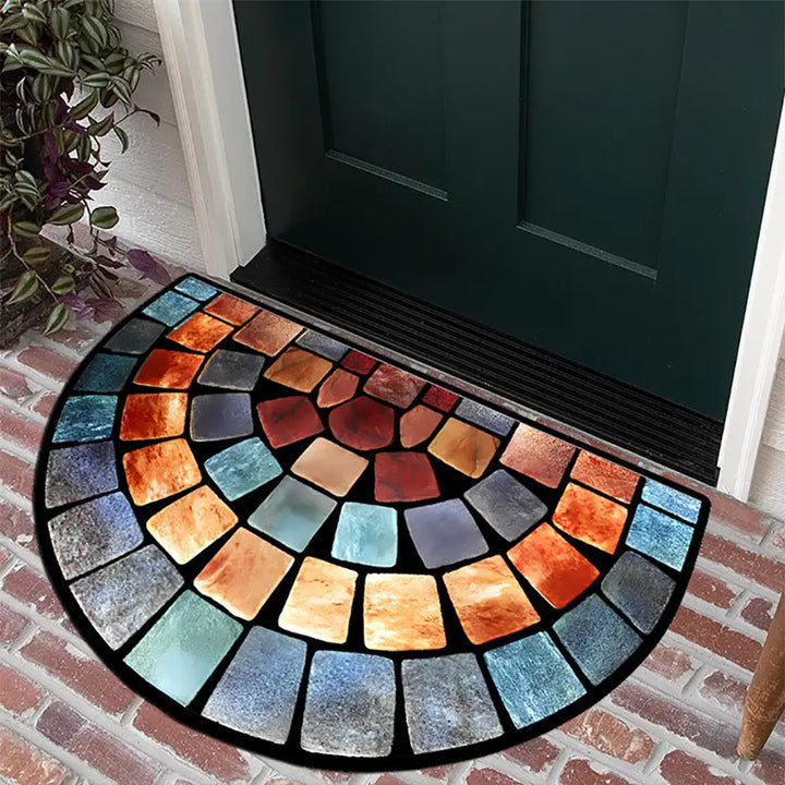 Decorative Half-Circle Door Mat